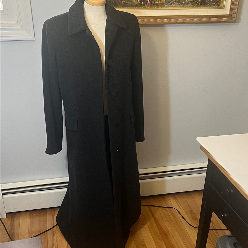 Anne Klein Elegant Dark Gray Trench Coat